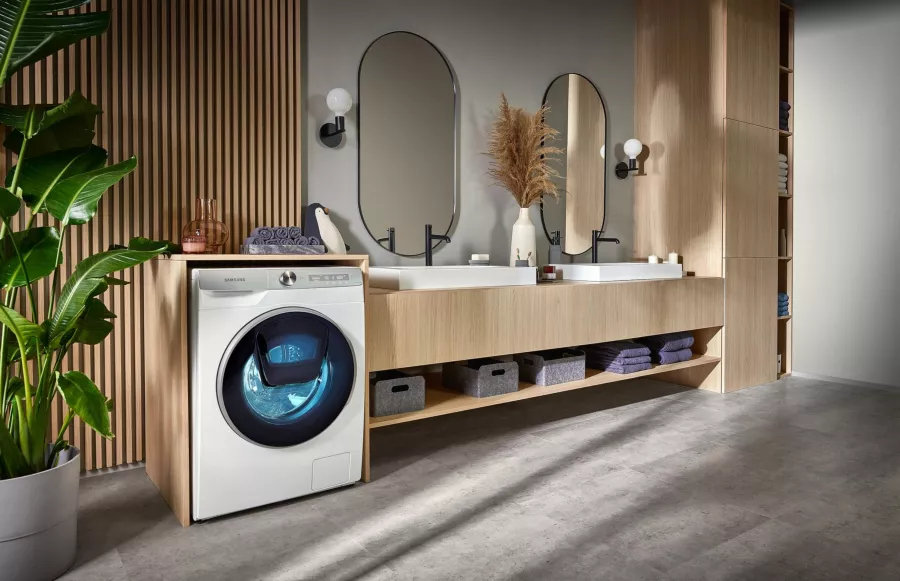Inovativni pralni stroj Samsung Al Control. Stavite na udobje in udobje med pranjem